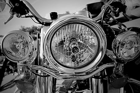 Harley, Sepeda Motor, Harley davidson, Biker, pengendara sepeda motor, refleksi