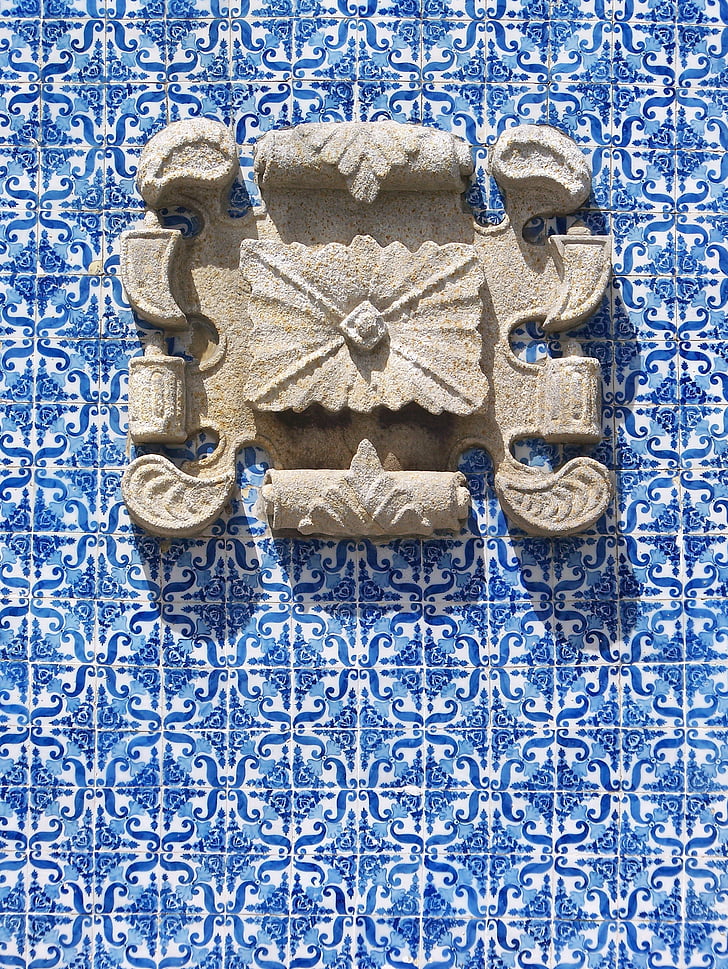 Portugal, azuleros, ubin, lukisan, fasad