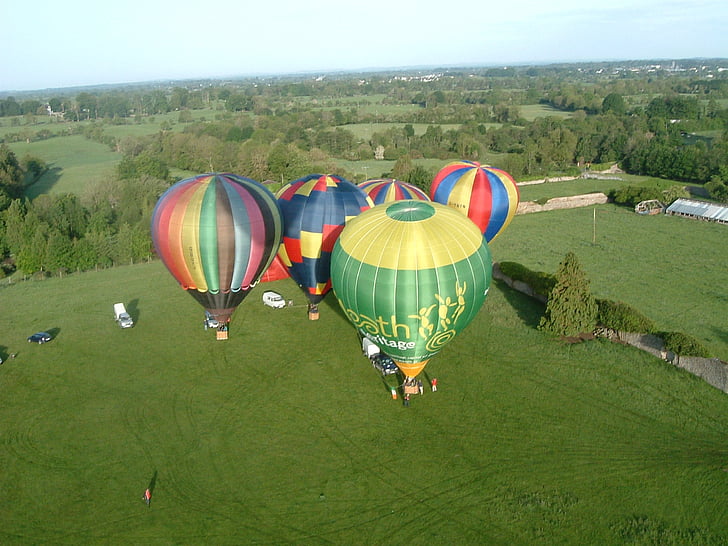 hőlégballonok, Start, léggömbök, Newcastle woods, Ballymahon, Longford, Írország