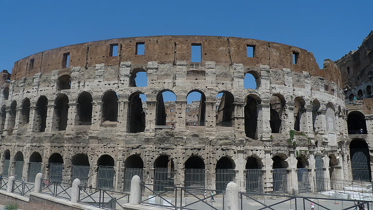Rom, Colosseum, ruinerne, gamle, vartegn, Italien
