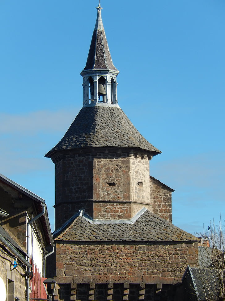 dorp, Besse, Auvergne, Bell, de toren