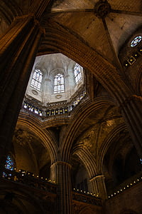 cerkev, Gotska, dom, arhitektura, zgodovinsko, katedrala, Španija