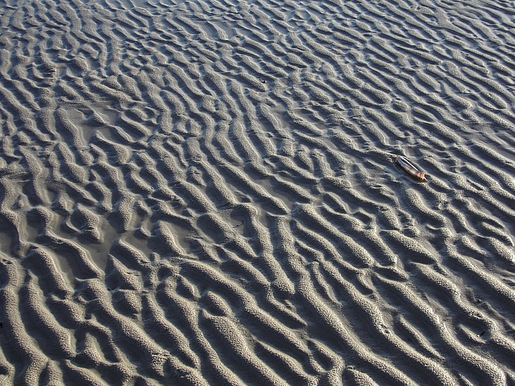 Amrum, kniepsand, EBB, modèle de vague, sable, mer