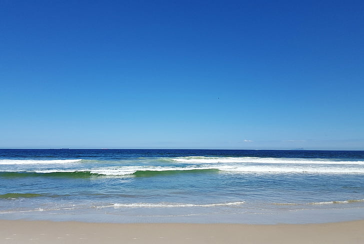 Beach, Mar, modra, Beira mar, narave, pesek, nebo