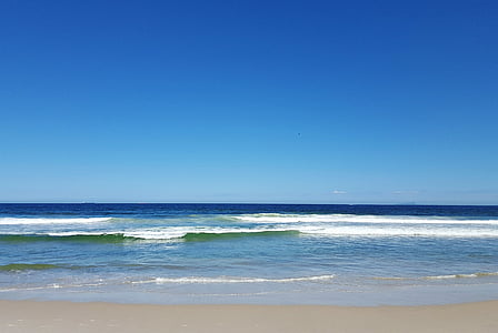 Beach, Mar, blå, Beira mar, natur, sand, Sky