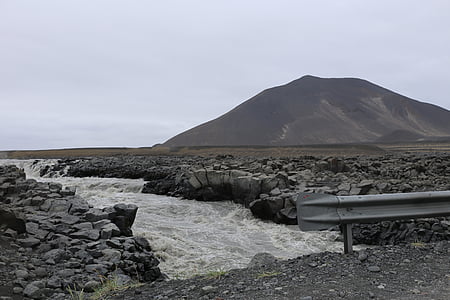 Дика річка, гори, камені, пустелі, Ісландія, краєвид, Національний парк