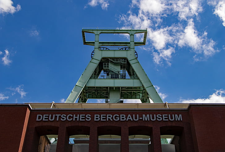 Bochum, headframe, gruvedrift, industri, Ruhr-området, gruve museet, min