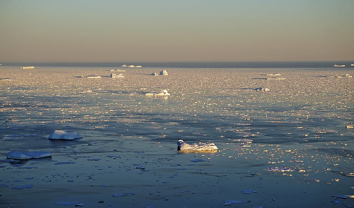 Groenland, mer de glace, cercle Arctique, glace, icebergs
