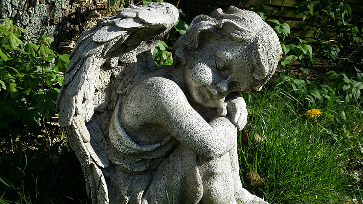 Engel, Statue, Statur, Steinzeug, Gartendeko, Skulptur