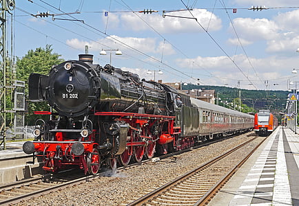 locomotora de vapor, Silberlinge, vapor de la plan, evento, BR01, br 01202, Palatinado