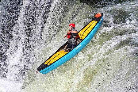 kayaking, extreme, kayak, water, sport, adventure, active