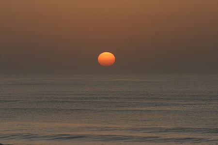 tramonto, Atlantico, Mimizan plage, ad ovest Francia, mare, natura