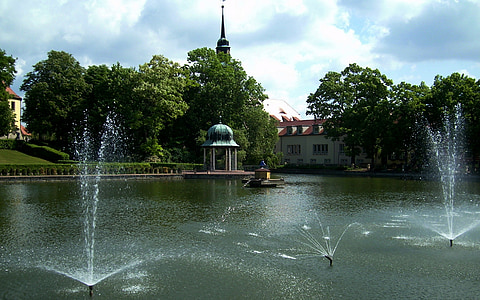 công viên, kuranlage, Ao, lịch sử, Bad lauchstädt, Sachsen-anhalt