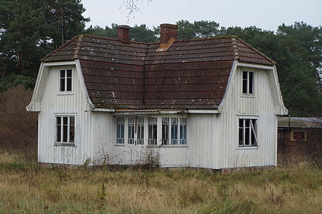 félelmetes ház, Svédország, táj, kísértetjárta ház, ház, a fehér ház, épület külső