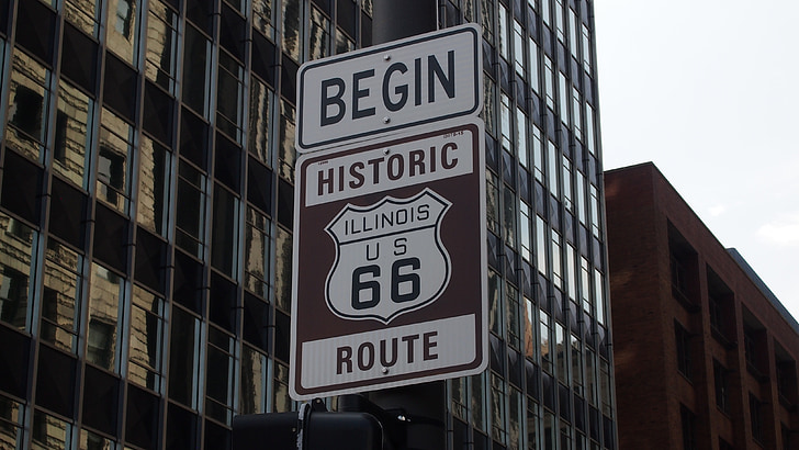 Chicago, Amerikai, nagyváros, város, nagyváros, Route 66