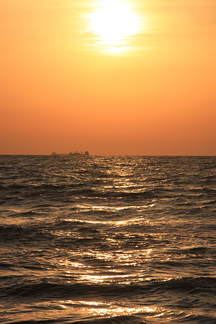 gražu, gražus, Juodosios jūros, švytėjimas, Horizontas, raudona, jūra, saulėtekio