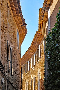 france, provence, street, alley, old, stone, architecture