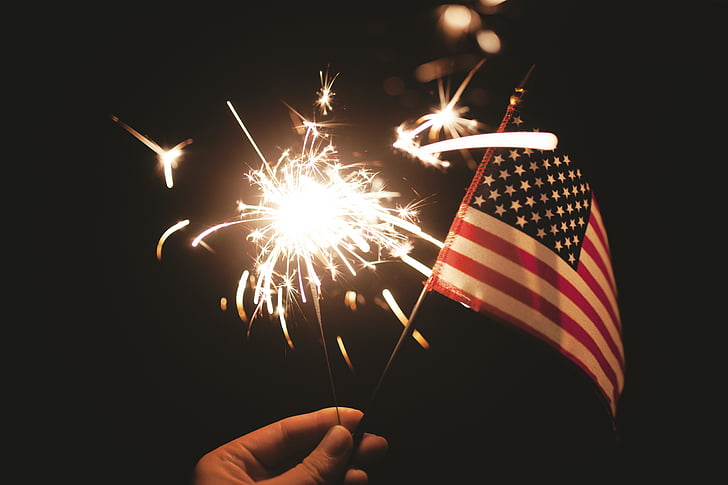 sparkler, Hoa Kỳ, người Mỹ, lá cờ, Vương, kỳ nghỉ, Tháng bảy