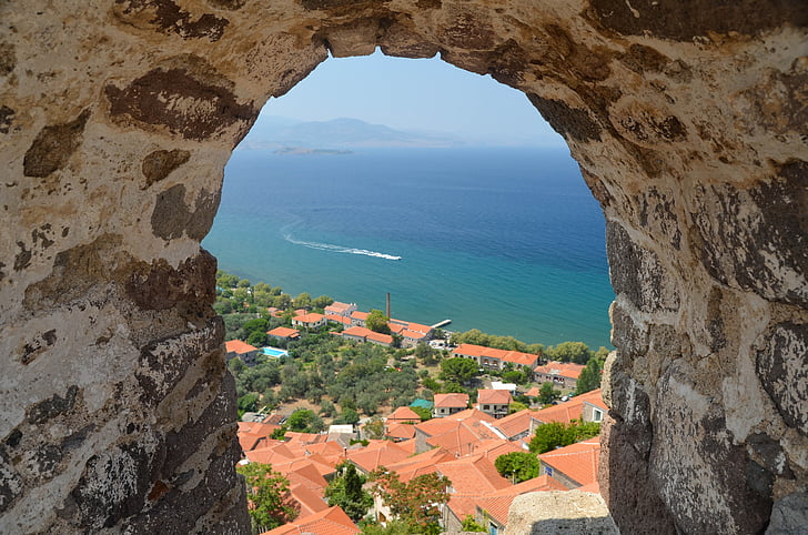 peisaj, marină, Mytilene, Grecia, turism, mare, vara