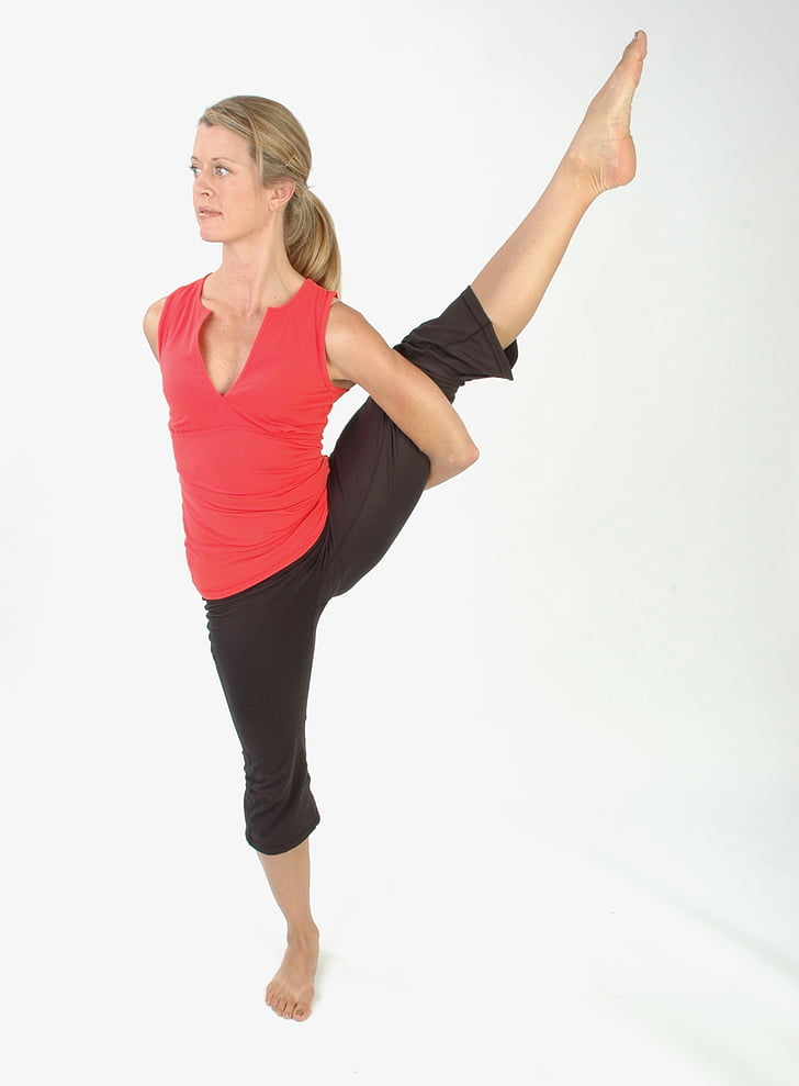 Yoga, Pilates, santé, femelle, mode de vie, femme, pose