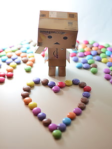 Danbo, Αγάπη, Χαριτωμένο, ρομπότ, Android, Droid, ημέρα του Αγίου Βαλεντίνου