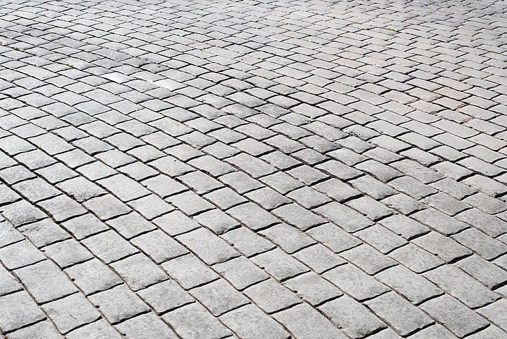 brick, cobblestone, grey, road, san diego, pattern, full frame