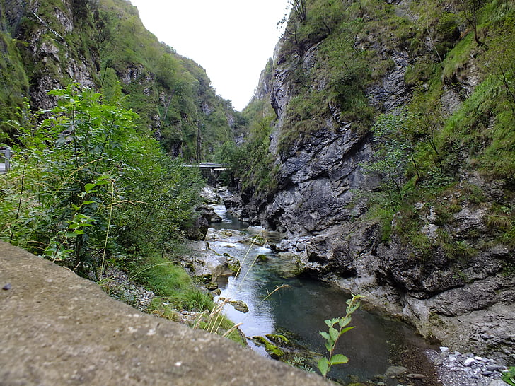 Gorge, jõgi, maastik, Taleggio gorge
