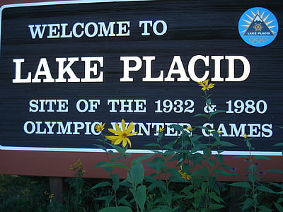 Lake placid, sinal, Estados Unidos da América, esportes, Jogos Olímpicos, esqui, cross-country