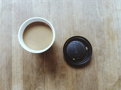 コーヒー, カップ, ふた