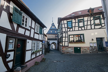 Oberursel, Hesse, Germania, oraşul vechi, Schela, fachwerkhaus, puncte de interes