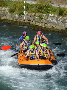 rafting, white water, dinghy, sport, boot, flow, rapids