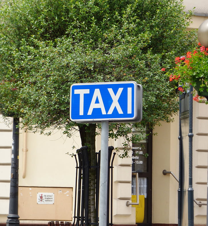 taxi, information, designation of the, road sign