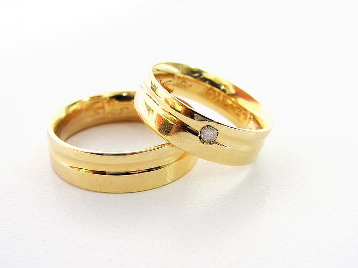 zavezništvo, zakonske zveze, ljubezen, sreče, zavezanost, zlata, nakit