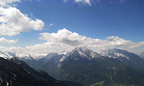 Munţii, alpin, peisaj montan, Panorama, vedere la Alpii, Vezi, punct de vedere