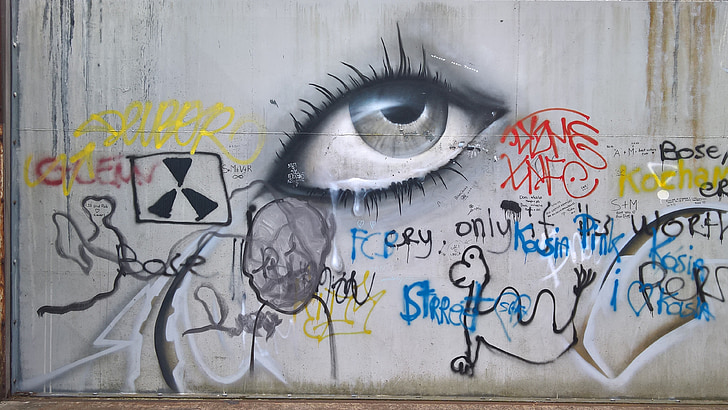 grafiti, Doel, Belgija