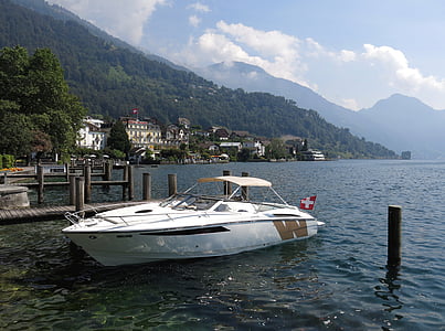 Boot, See, Luxus, Region Luzern-Vierwaldstättersee, Wasser, Schiff, Hafen