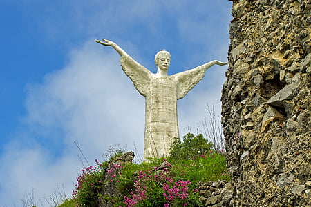 Maratea, Cristo maratea, estatua del Redentor, Salvador, Cristo bendiciones, colosal estatua, cristianismo