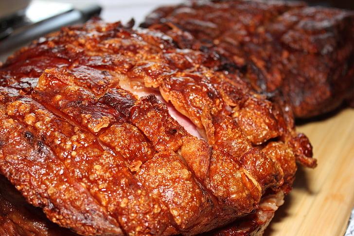 crust roast, fry, pork, delicious, meat, food, food and drink