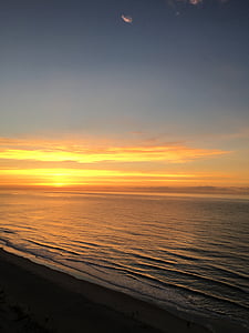 soluppgång, stranden, Ocean
