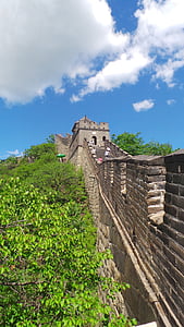 wall of china, wall, mountains, travel, beijing, china, great wall