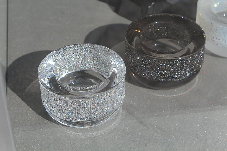 bougeoirs, accessoires, mobilier, ornements, Crystal