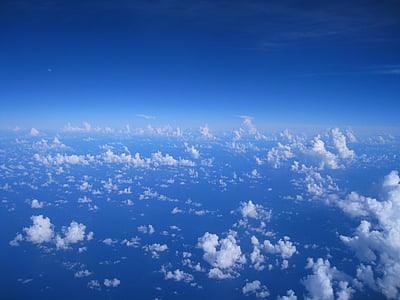 Zdjęcie lotnicze, niebo, biały, Chmura, atmosfera, Pogoda