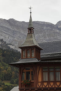 Swiss, Engelberg, Gunung, Resort, liburan, bangunan, Menara