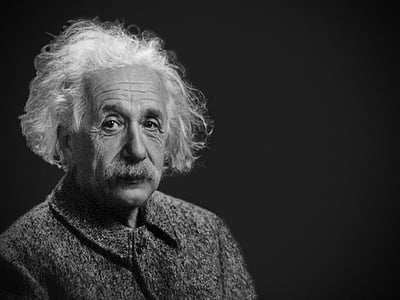 Albert einstein, portrét, lékař teoretik, vědec, osobnost dvacátého století, profesor, teorie relativity