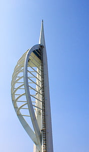 Spinnaker, Menara, tinggi, bangunan, Landmark, Portsmouth, Hampshire
