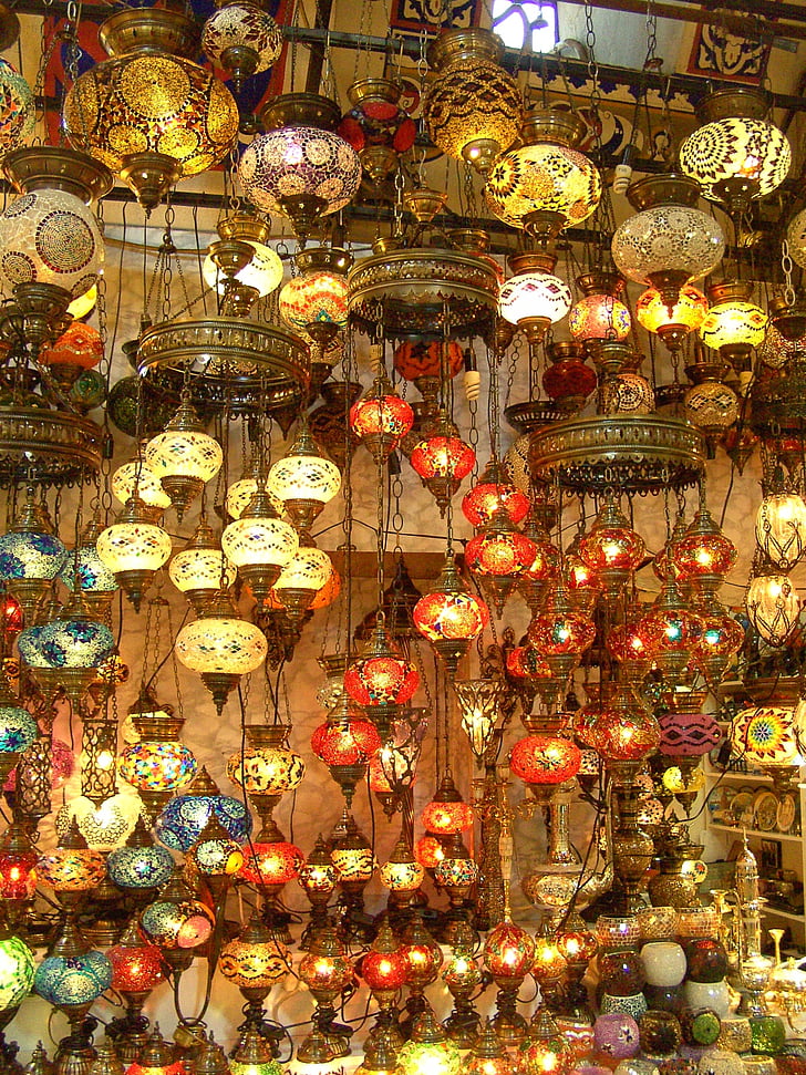 Istanbul, lamper, Grand bazaar