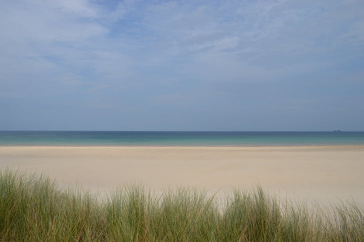 praia, porthkidney, Hayle, Cornwall, St ives, juncos, areia