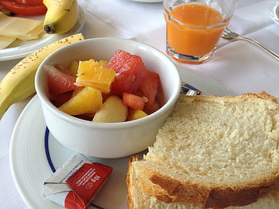 breakfast, wake-up, health, bread, fruit, morning, hood