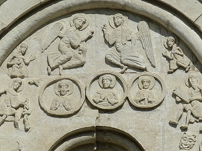 fasada, reljef, anđeo, Crkva, Rusija, Vladimir, Pravoslavna