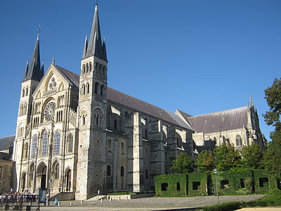 Basilique, Saint-remi, Frankrig, Reims, arkitektur, kirke, fransk